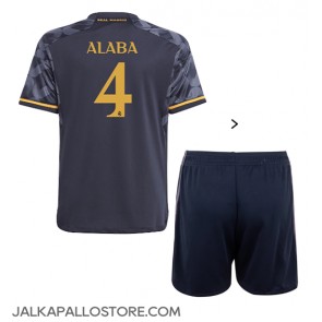 Real Madrid David Alaba #4 Vieraspaita Lapsille 2023-24 Lyhythihainen (+ shortsit)